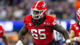 Amarius Mims' 3 Best NFL Draft Fits (NFL Draft 2024). Photo by Mark J. Rebilas-USA TODAY Sports