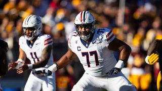 Jordan Morgan's 3 Best NFL Draft Fits (NFL Draft 2024). Photo by Mark J. Rebilas-USA TODAY Sports