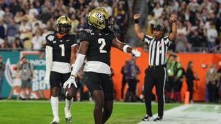 Kobe Hudson NFL Draft Interview: Balling Out (Interviews). Photo by Jasen Vinlove-Imagn Images