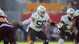 Is Jackson Powers-Johnson A 1st-Round Pick? (NFL Draft 2024). Photo by Mark J. Rebilas-USA TODAY Sports