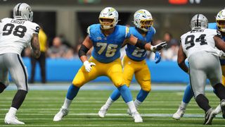 Breaking Down Joe Alt's Magnificent NFL Debut (NFL). Photo by Kirby Lee-Imagn Images