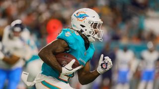 Jaylen Wright Has Earned More Carries In Dolphins Offense (NFL). Photo by Sam Navarro-Imagn Images