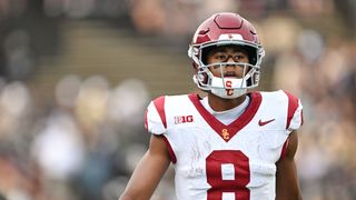 Ja'Kobi Lane NFL Draft Scouting Report (Scouting Reports). Photo by Marc Lebryk-Imagn Images