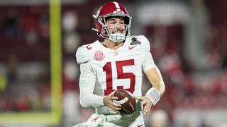 Ty Simpson NFL Draft Scouting Report (Scouting Reports). Photo by Nelson Chenault-Imagn Images