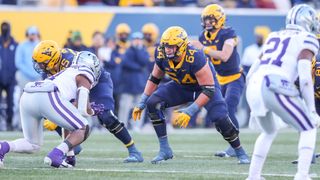 Wyatt Milum Senior Bowl Interview: Proving He Can Play Anywhere (Senior Bowl). Photo by Ben Queen-Imagn Images